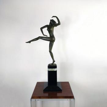 Dancer - patinated bronze, marble - Felix Weiss - 1930 Dancer - patinated bronze, marble - Felix Weiss - 1930