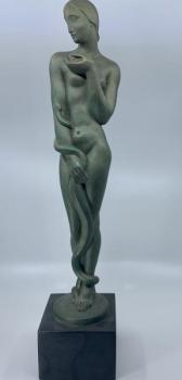 Nude Figure - patinated ceramics - Kothera - 1900