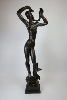 Nude Figure - patinated bronze, stone - Jaroslav Horejc - 2022