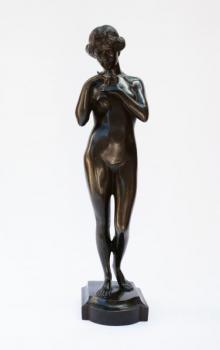 Nude Figure - patinated bronze - Bohuslav Schnirch - 1900